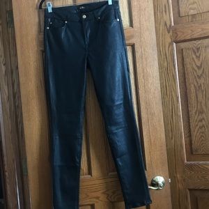 Faux leather coated pants